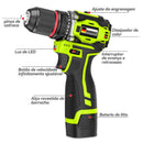 Parafusadeira e Furadeira Com 2 Baterias 21V / Com carregador Portátil