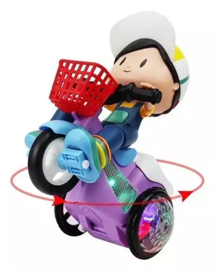Brinquedo Triciclo Menino Ou Menino Musical  Com Luz LEDs Bate E Volta Gira 360º Infantil