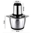 Moedor Processador  Elétrico de Aço Inoxidável -Misturador Triturador Moagem Corte de Carne e vegetais
