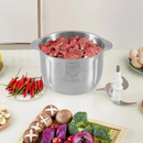 Moedor Processador  Elétrico de Aço Inoxidável -Misturador Triturador Moagem Corte de Carne e vegetais