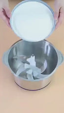 Moedor Processador  Elétrico de Aço Inoxidável -Misturador Triturador Moagem Corte de Carne e vegetais